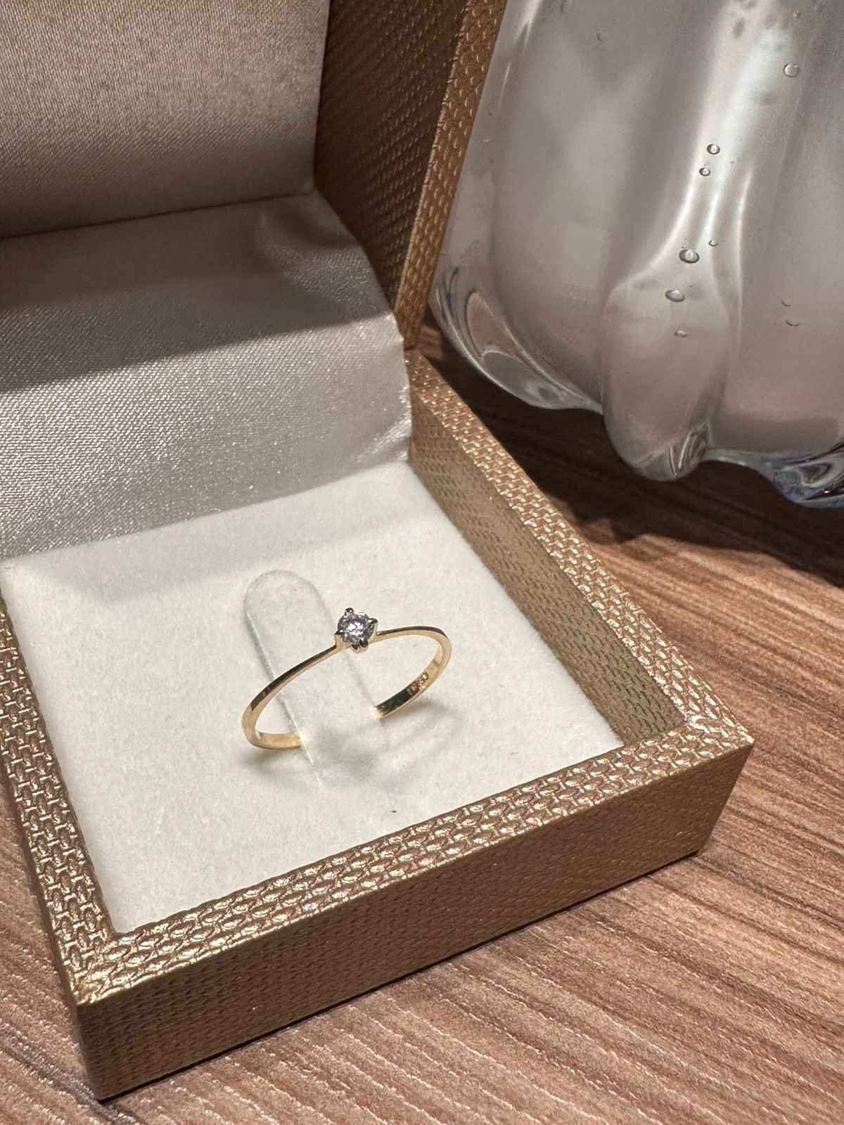 Anel em Ouro 18K Solitário Zircônia 3MM