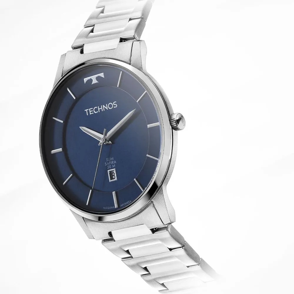 Relógio Technos Masculino Slim Prata GM10YQ/1A