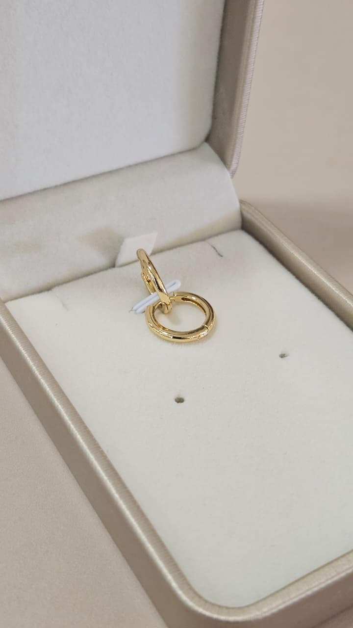 Brinco em Semijoia Argola Click Polida 13mm