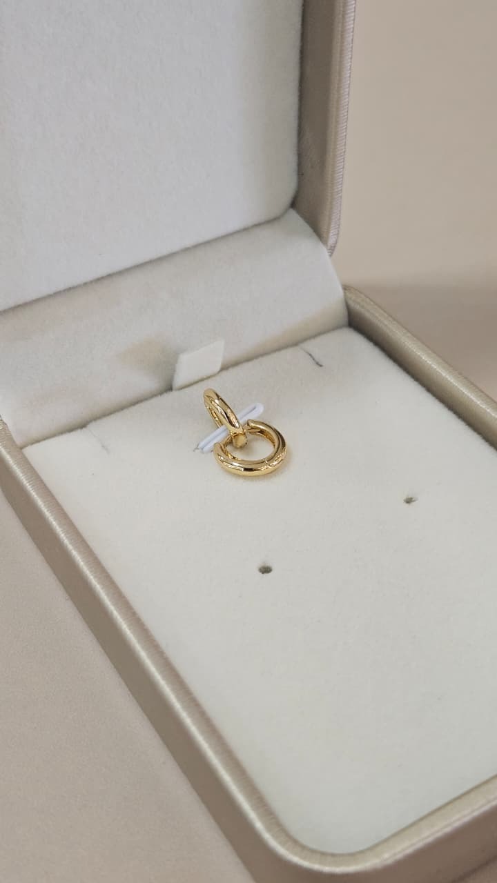 Brinco em Semijoia Argola Click Polida 10mm