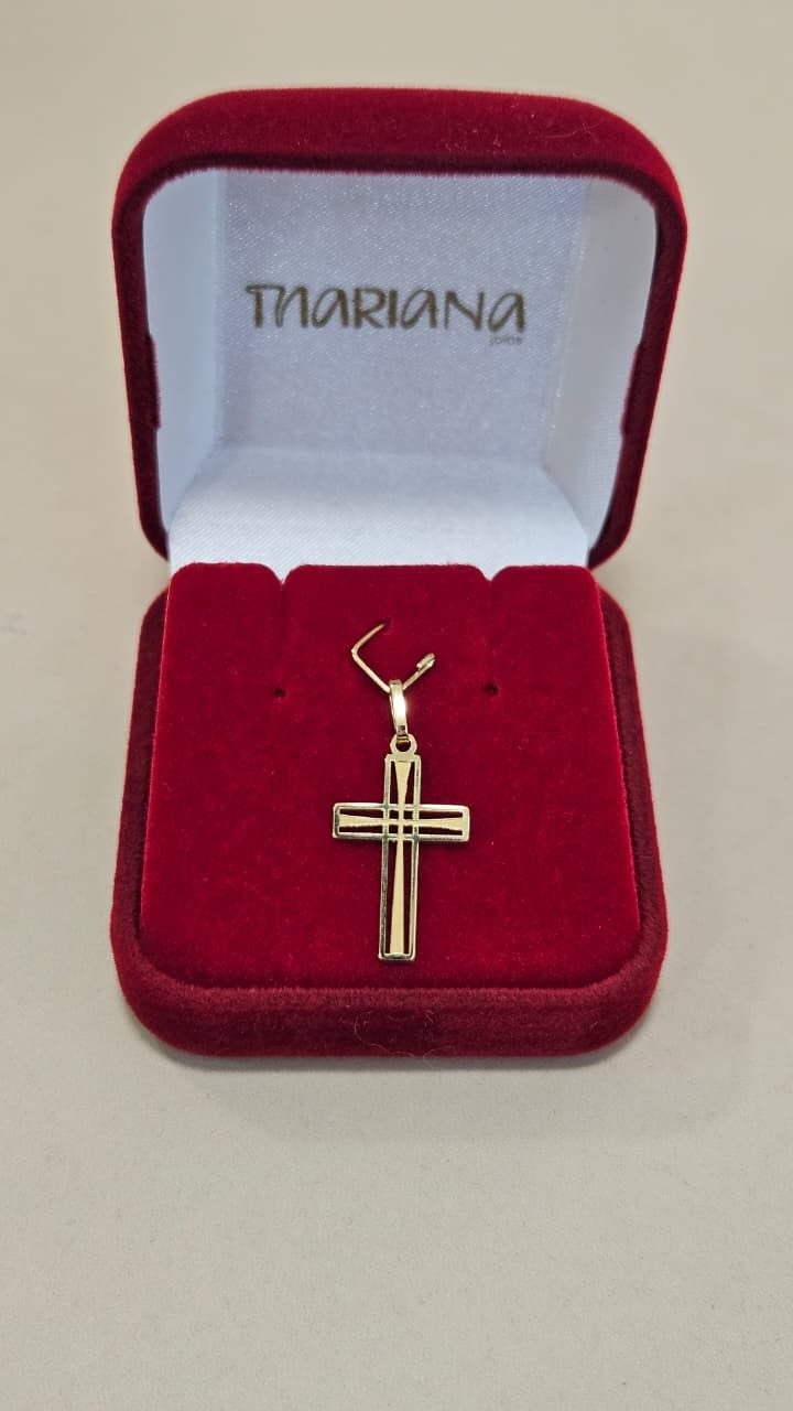 Pingente em Ouro 18K Cruz Vazada 
