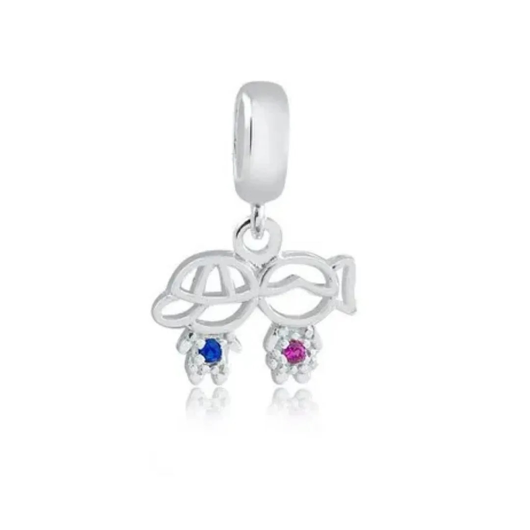 Berloque em Prata Filhos Casal