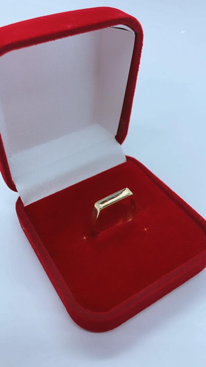 Anel em Ouro 18K Chapa Polido