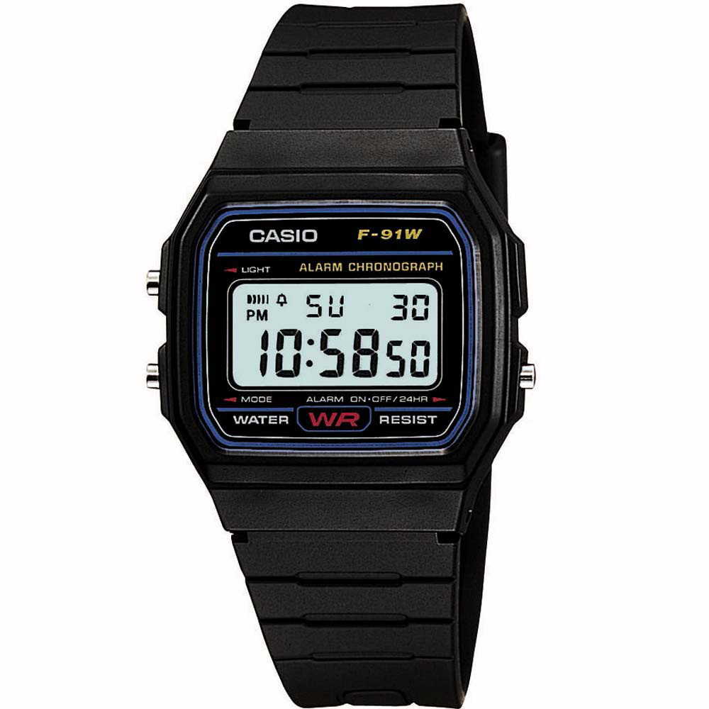 Relógio Casio Digital Unissex F-91W-1DG