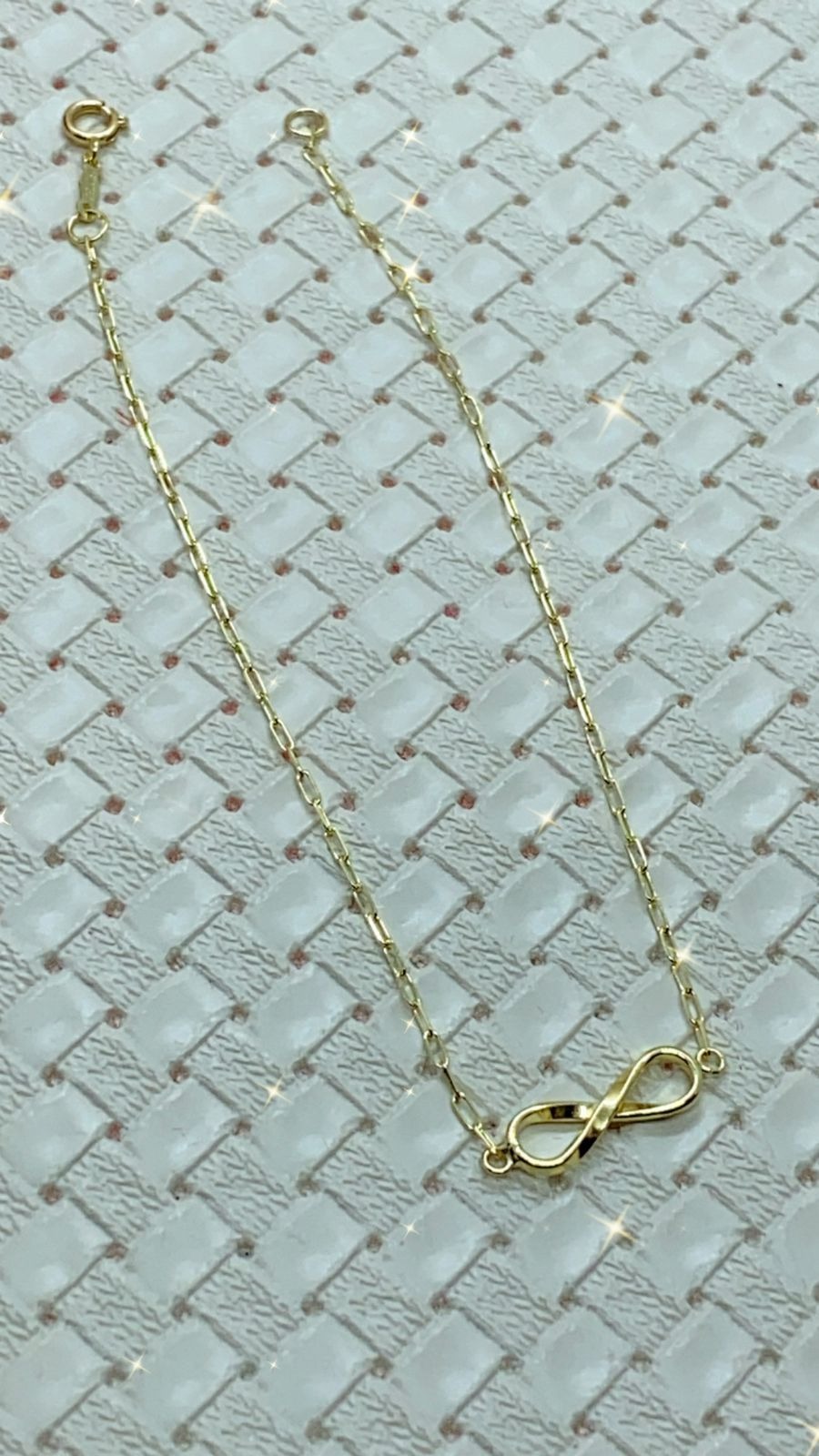 Pulseira em Ouro 18K Elo Cartier e Infinito