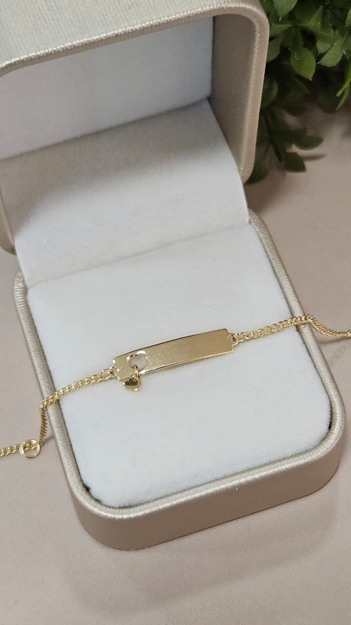 Pulseira em Semijoia Infantil Coração