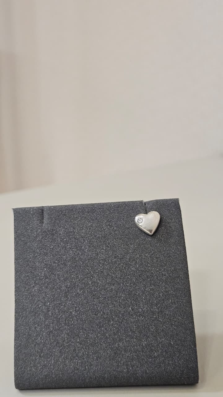 Piercing Prata Coração Chapa