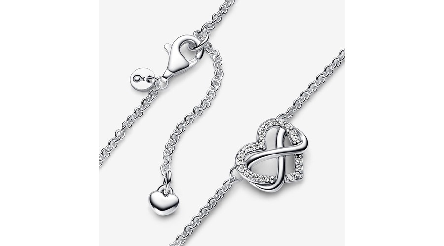 Colar Infinito Coração Brilhante