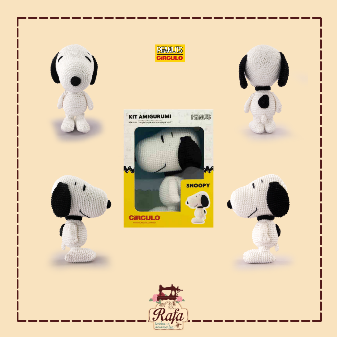 Kit Amigurumi Coleção Peanuts Círculo - Snoopy