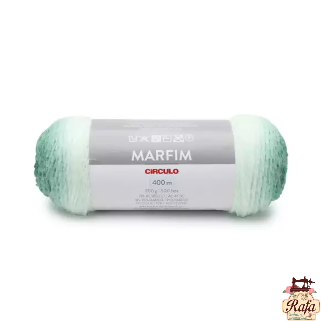 Lã Marfim 200gr Círculo - 9005 - Verde Água