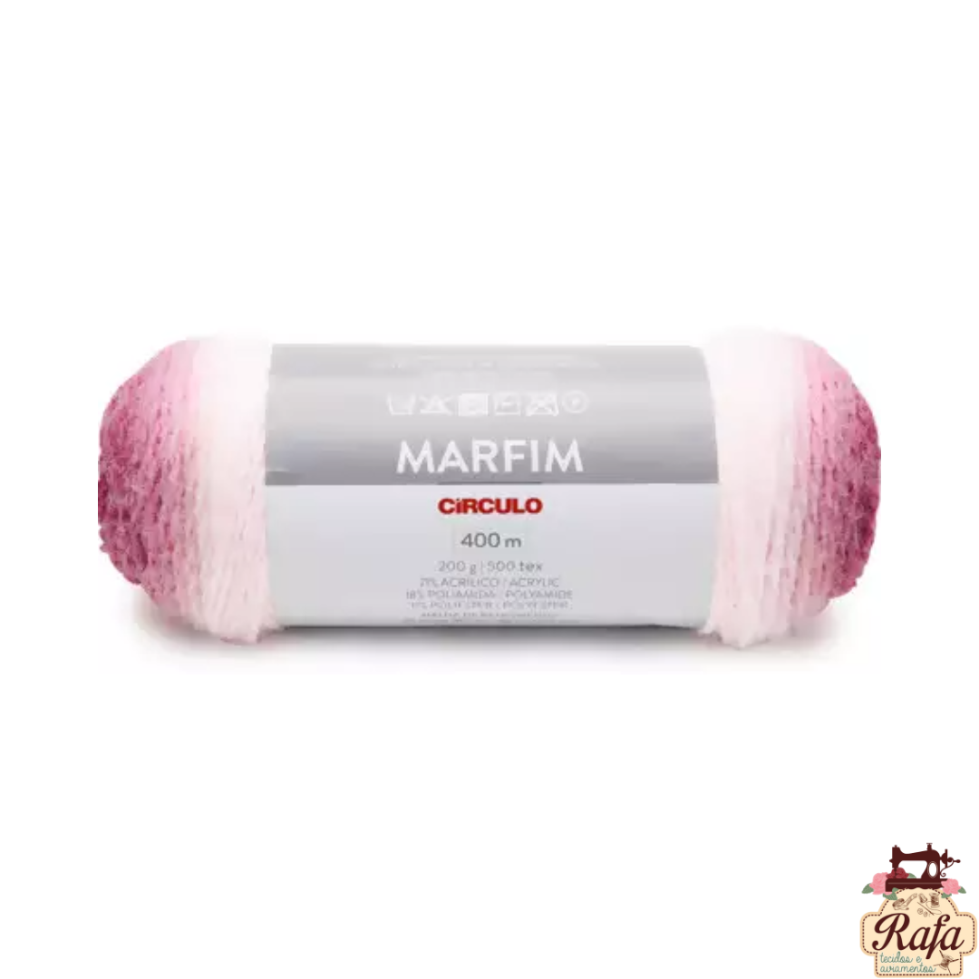 Lã Marfim 200gr Círculo - 9010 - Carmesim