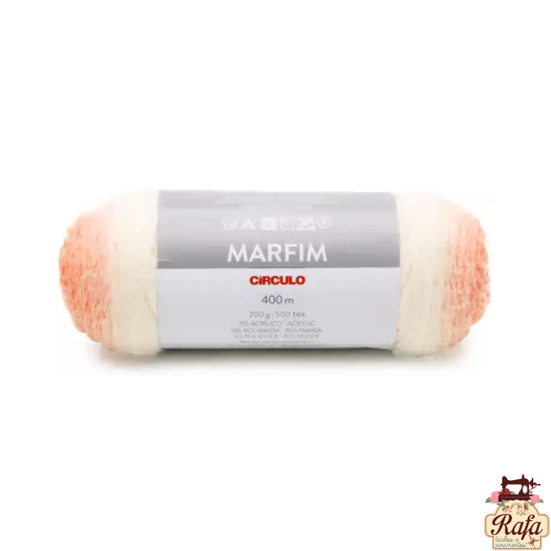 Lã Marfim 200gr Círculo - 9059 - Abóbora