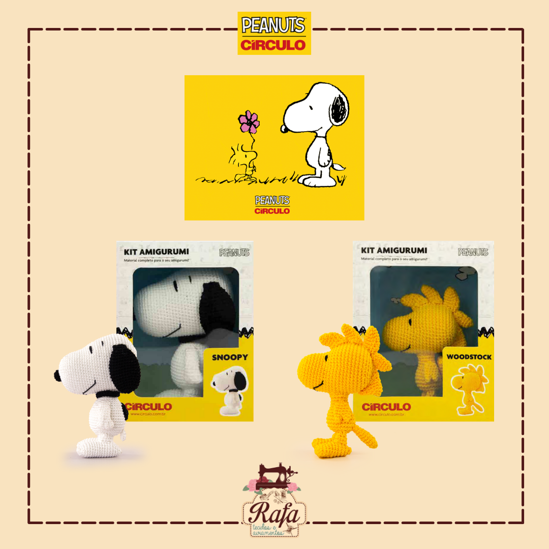Kit Amigurumi Coleção Peanuts Círculo