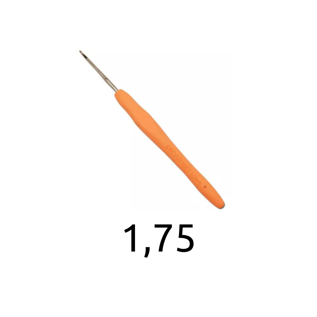 Agulha de Crochê Soft Emborrachada Círculo - 1,75