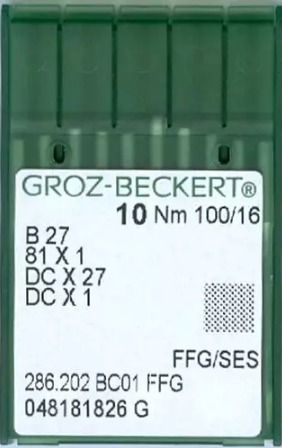 Agulha De Maquina Groz Beckert Para Costura B27 Overlok  - 100/16