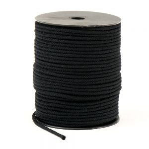 Cordão Trançado 100% Algodão 3045 (3mm) 50m - Preto