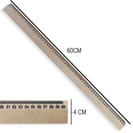 Régua de Madeira MDF  - 60 cm