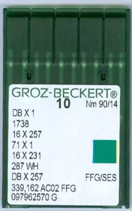 Agulha De Maquina Groz Beckert Para Costura Cabo Fino C/10und. - 90/14