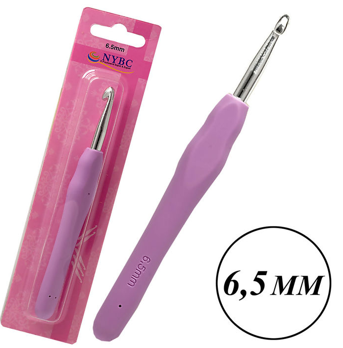 Agulha de Crochê Cabo Emborrachado Tipo Soft - 6.5 mm
