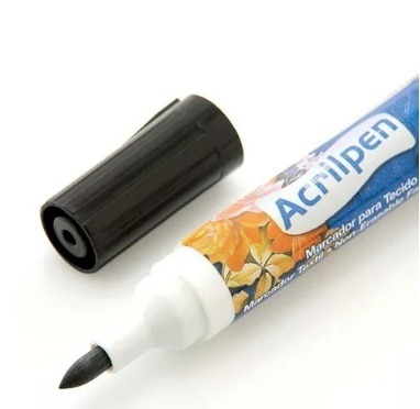 Acrilpen Caneta P/tecido - Preto