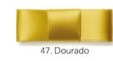 Fita Cetim Najar Dupla Face 100 Metros 3mm / Nº 0 - Ref.: 50/00 - Dourado 47