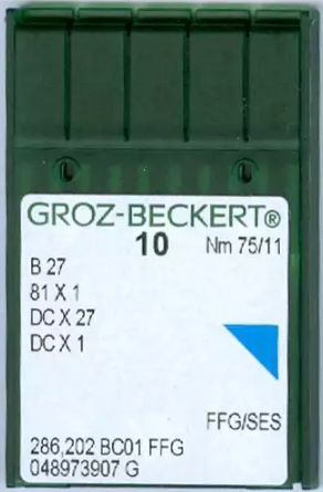 Agulha De Maquina Groz Beckert Para Costura B27 Overlok  - 75/11