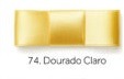 Fita Cetim Najar Dupla Face 100 Metros 3mm / Nº 0 - Ref.: 50/00 - Dourado Claro 74