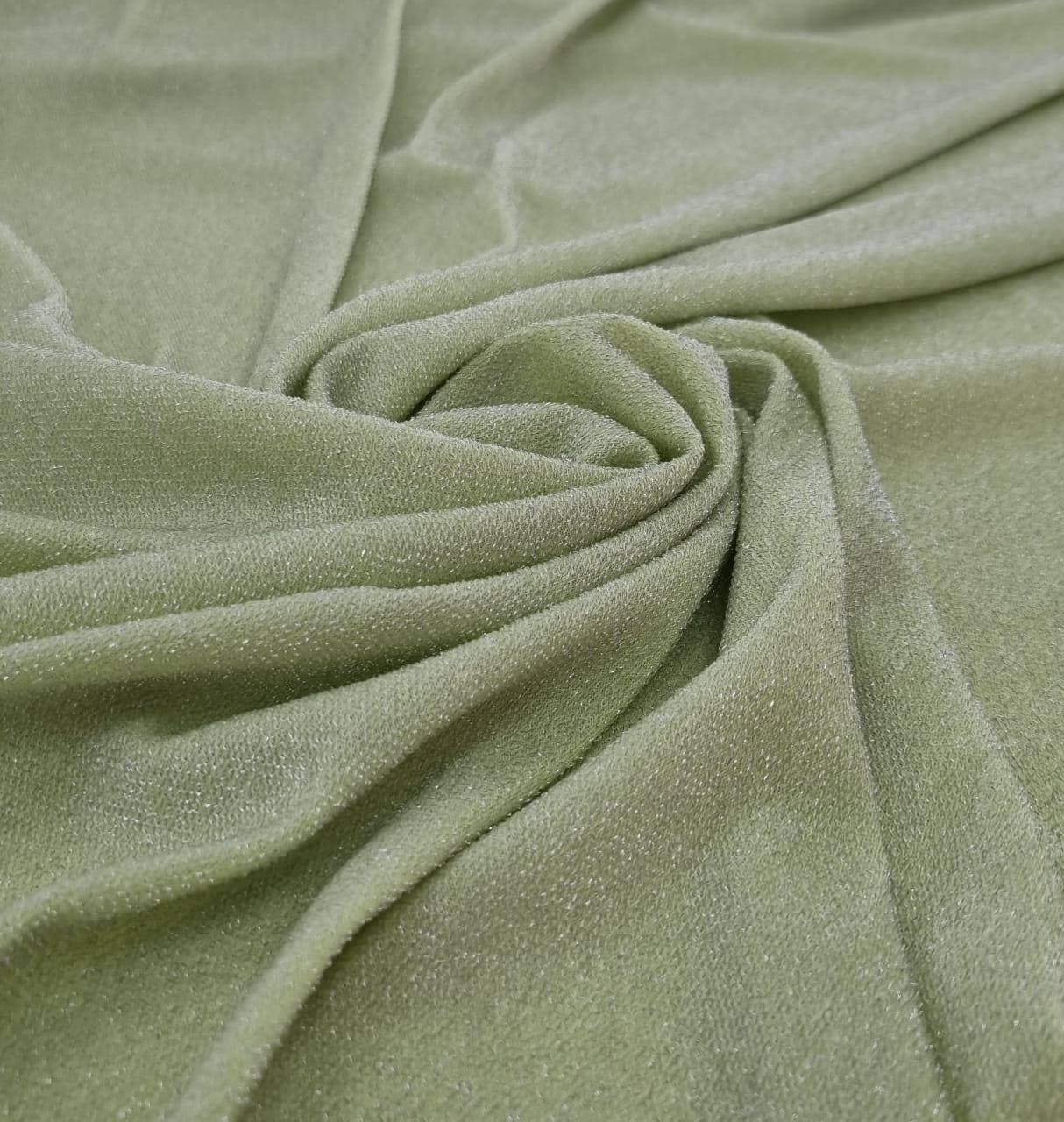 Malha Lurex 91% Poliéster 9% elastano Rend: 3 metros - Verde