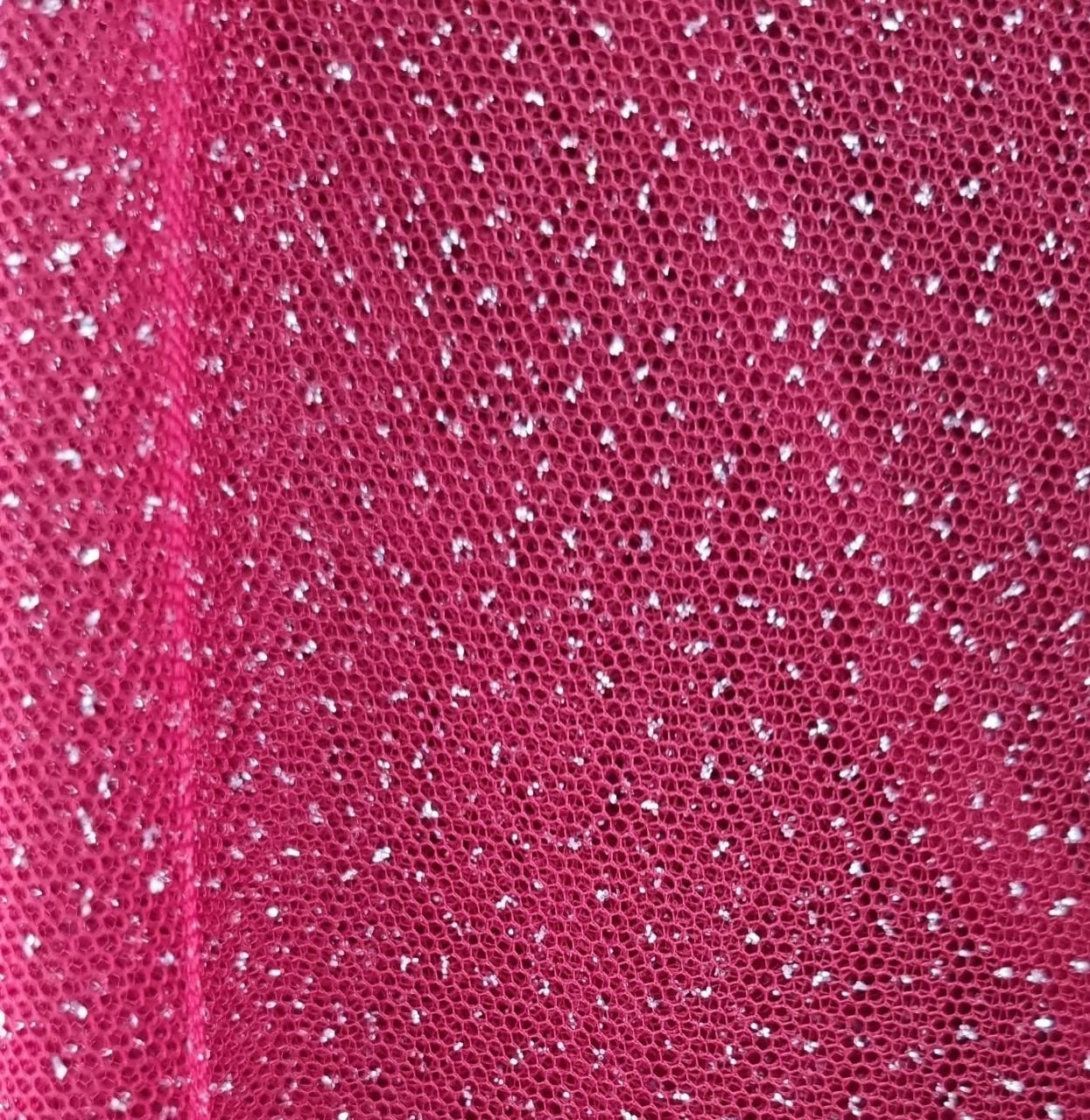 Tule Glitter Cristal 100% Poliéster 1,5L - Marsala